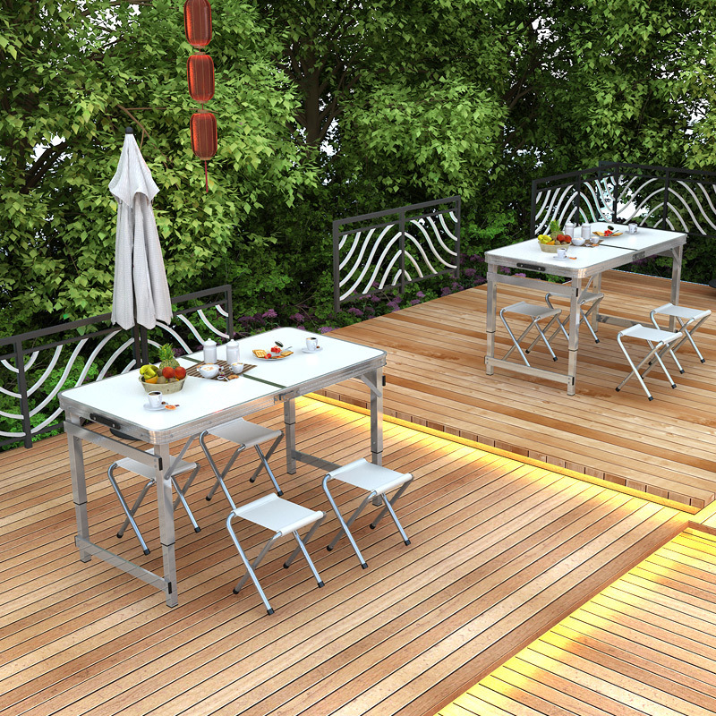 夜市摆摊折叠桌地推便携式简易小桌子户外夜市开工折叠桌椅