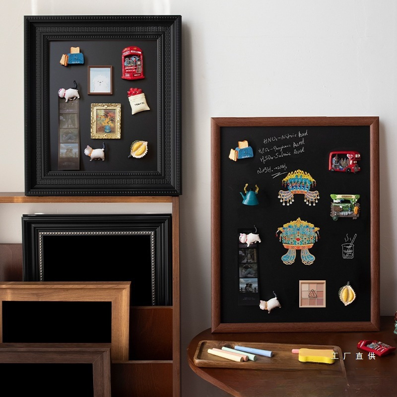 磁吸黑板冰箱贴相框化妆品收纳国博凤冠展示照片徽章吧唧框