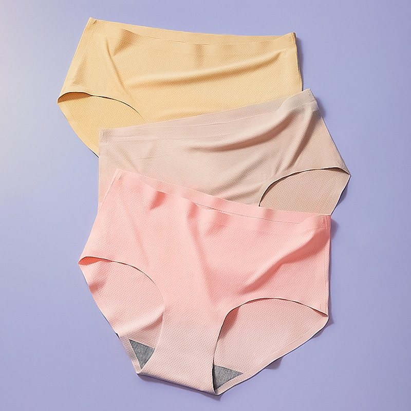 内裤女士无痕薄款冰丝纯棉裆少女日系中腰三角短裤简约透气短裤头,女士内衣/男士内衣/家居服,女三角裤,淘宝优惠券,粉丝福利购,淘宝优惠卷