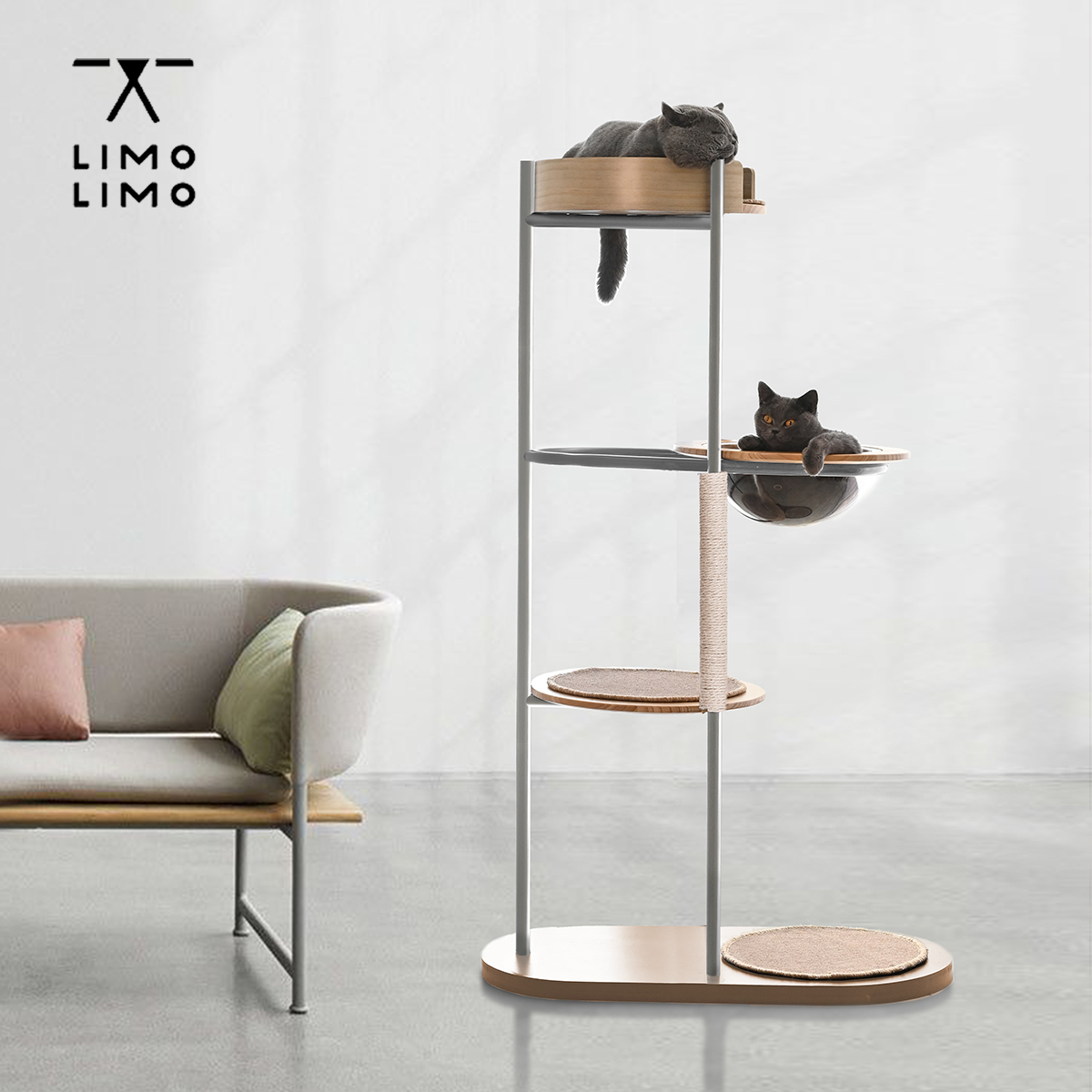 limolimo太空舱极简猫树猫爬架
