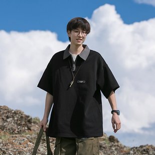 Peake短袖 潮牌cityboy上衣服T恤半袖 Tim polo衫 823 美式 复古新款