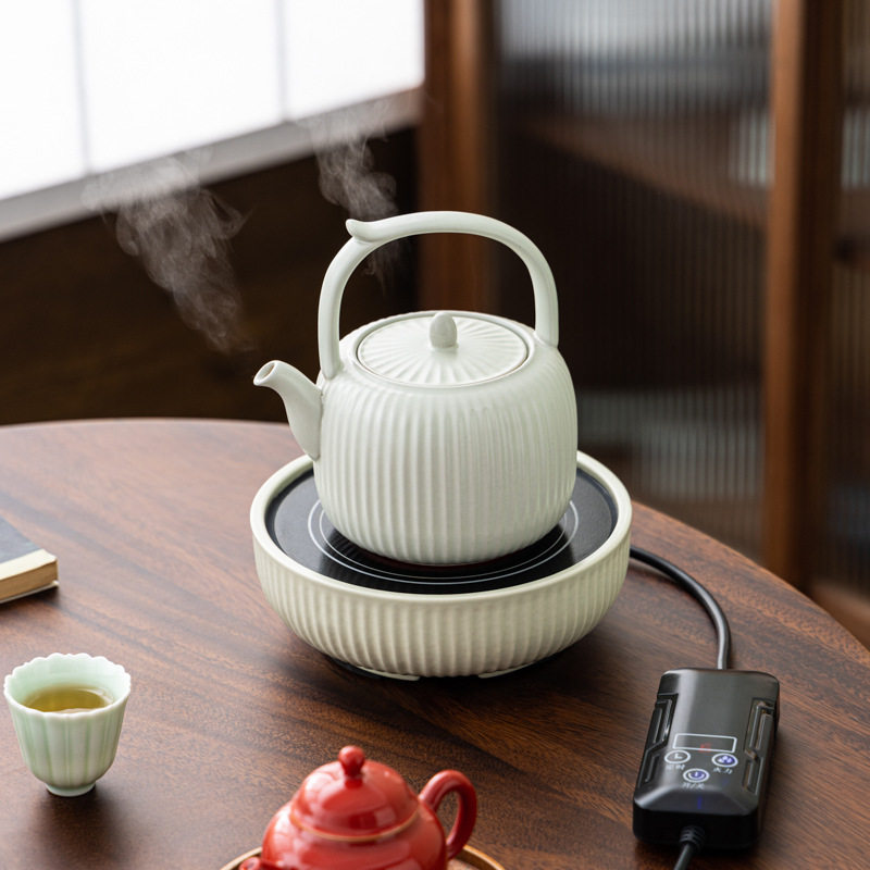 干烧可明火苏打绿陶壶电陶炉围炉煮茶壶泡茶壶烧水壶燃气炉碳炉