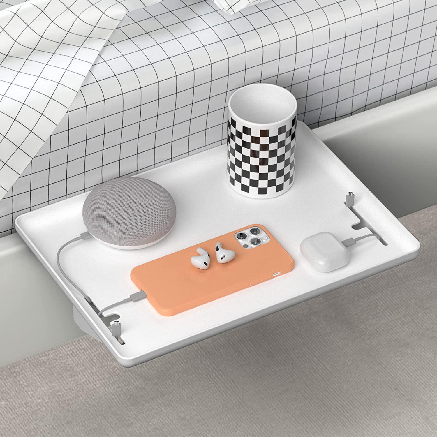 Bedside Shelf for Bed床边置物架夹床边手机置物托盘床头收纳架