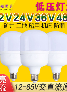 12V24V36V48Vled灯泡AC交流低压e27螺口工地冷库灯机床灯工业用