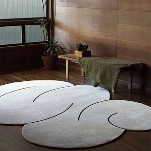 不规则云朵地毯羊毛地毯客厅沙发茶几毯卧室加厚床边毯衣帽间