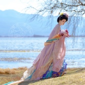 衫 晚唐簪花仕女图复原大袖 花月夜 琴挑五代