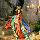 琴挑魏晋 末代皇帝神仙服直裾蔽膝披肩 黄粱