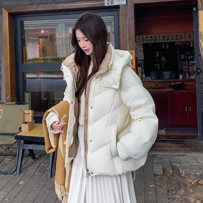 短款韩系宽松加厚棉衣女