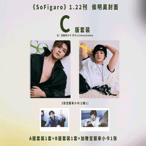 SoFigaro 精品购物指南杂志 2026年1月 侯明昊 小卡套装/晨刊Wonderland. 新视线/MadeFigaro费加罗 /嘉人NOW/博客天下  玉茗茶骨