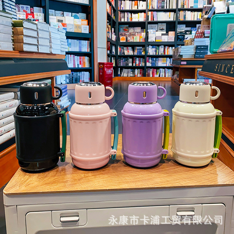 大容量保温杯316不锈钢高颜值女学生便携带盖水壶运动防摔杯子