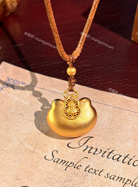 足银9999葫芦福袋银项链新中式国风轻奢项链