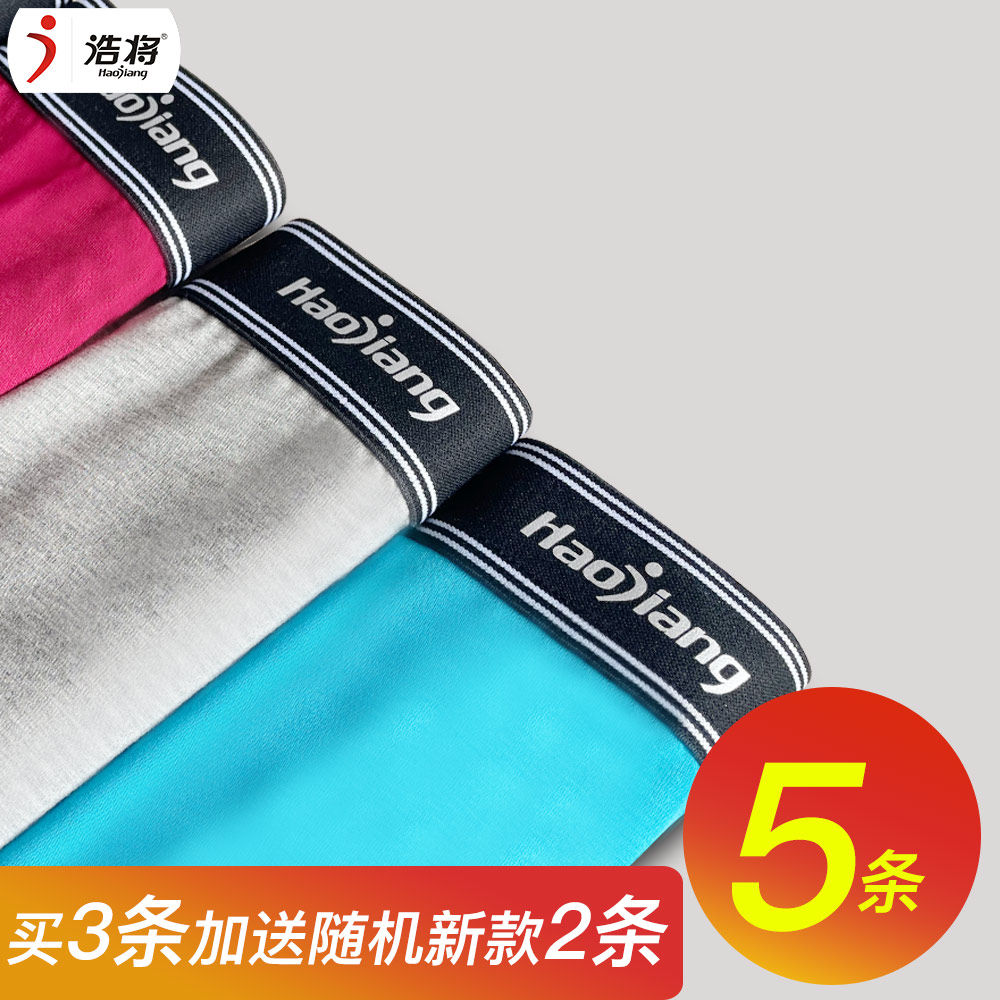 浩将有机棉莫代尔男士内裤男平角内裤内档抑菌透气四角男裤短裤头