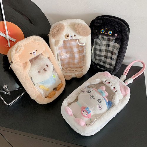 软乎乎毛绒娃包卡通可爱遛娃