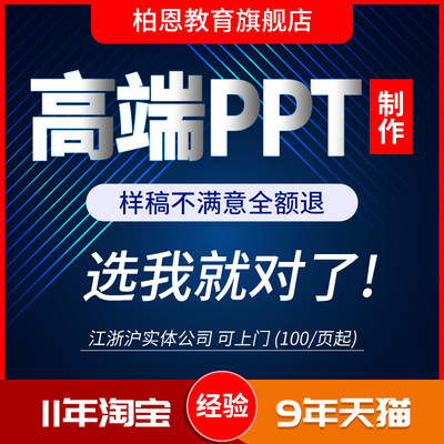 ppt制作代做定制美化修改企业宣传帮做汇报说课课件设计总结述职