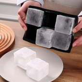 正方形冰块制作模具大号威士忌冰镇饮料冰球盒酒吧调酒冷冻格模型