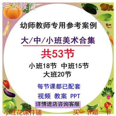 幼师参考美术领域大班中班小班科学课视频教案PPT公开课