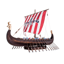 IGG官方《VIKING RISE》游戏周边维京战舰木质帆船模型套件DIY