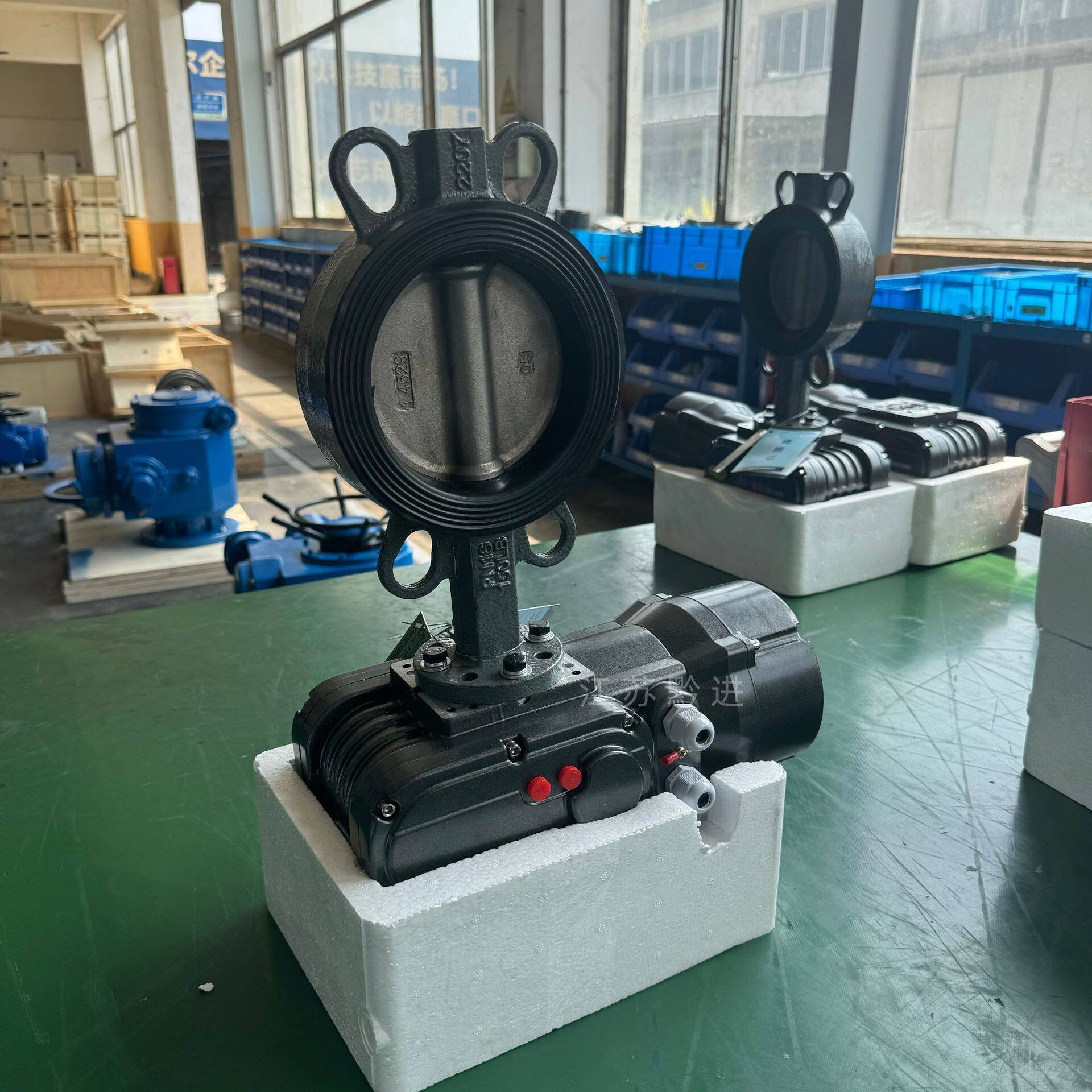 D971X-10Q DN80软密封电动对夹蝶阀 AC220V 物联网远程控制 4G