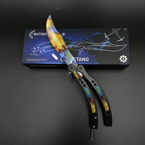CSGO樱花淬火蝴蝶刀实物模型