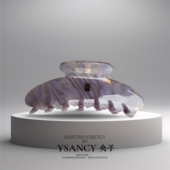 新款 央子Ysancy经典 简约 醋酸抓夹高质感鲨鱼夹马尾盘发气质发夹