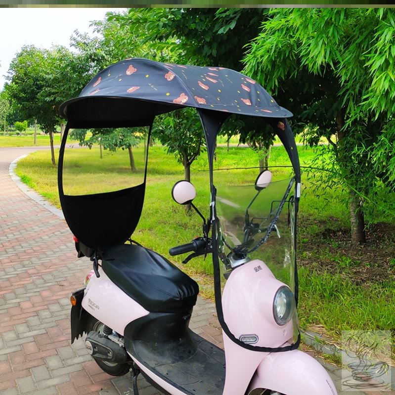 电瓶车雨棚篷新款电动车防晒防雨车棚可拆卸挡雨罩夏天遮阳伞神器