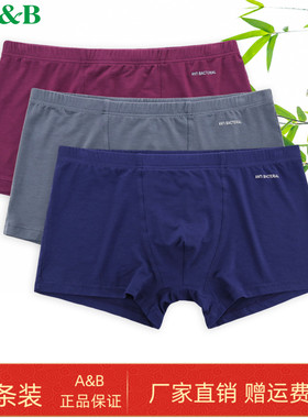 ab内裤男中腰抗菌平角裤薄竹纤维冰丝凉感速干潮新款四角短裤Y203
