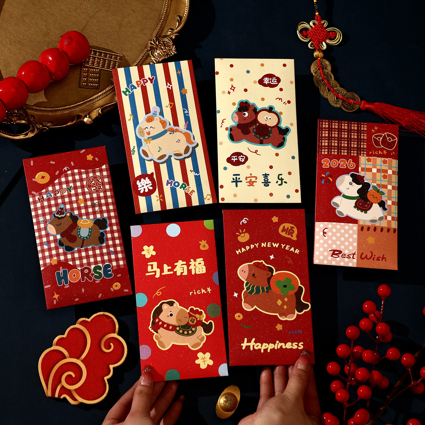 2026新款马年红包袋可爱卡通利是封通用过新年通用压岁包定制logo