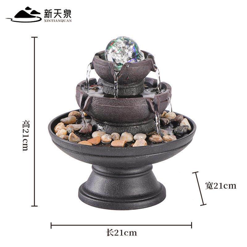 店铺招财旺财流水生财摆件风水球循环水创意装饰公司前台开业送礼