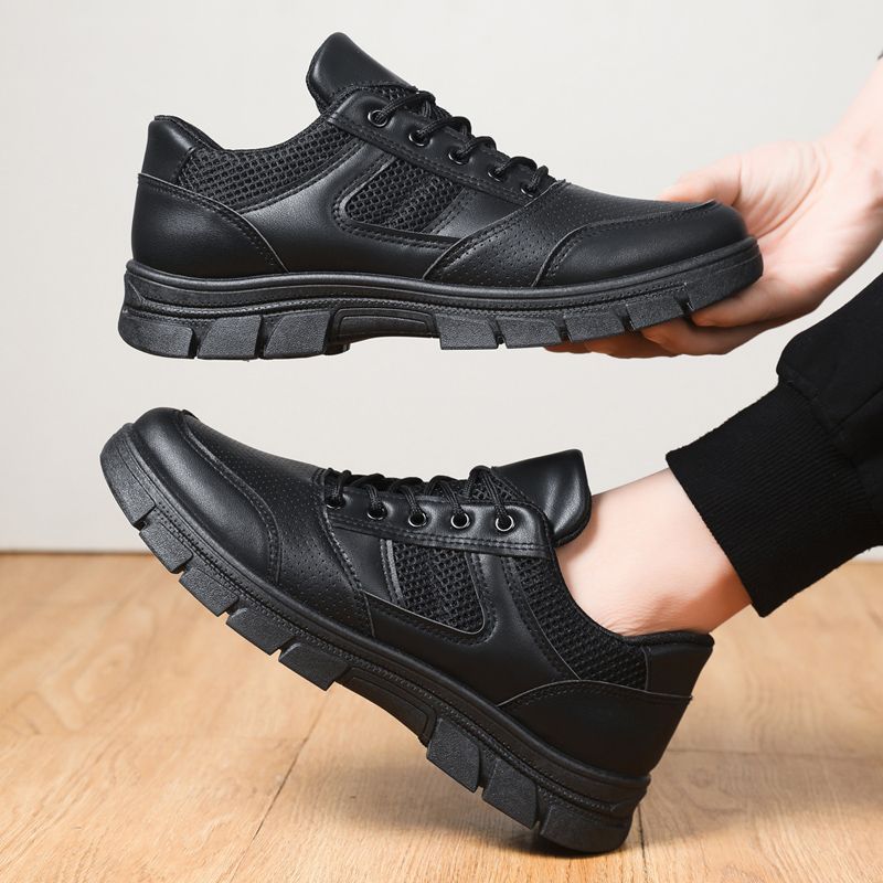 大码男鞋防滑耐磨休闲皮鞋透气