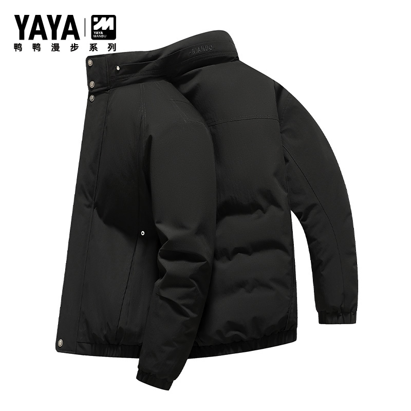 鸭鸭立领短款漫步系列羽绒服