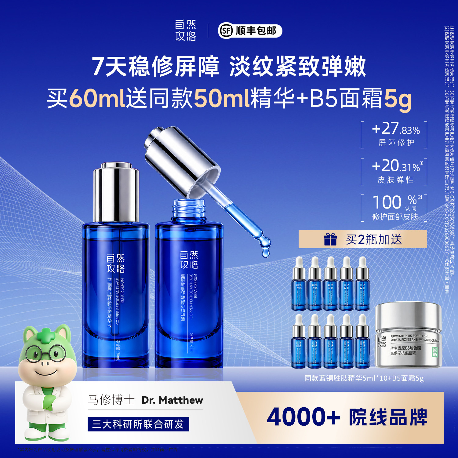 自然攻略蓝铜胜肽敏感肌抗皱修护