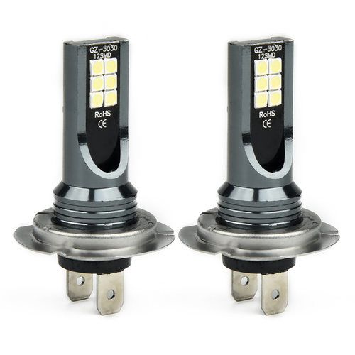 新款雾灯3030 12LED H7 DC12V-24V 24W LED雾灯 LED灯泡