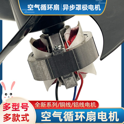 纯铜小空气循环扇马达220V电机