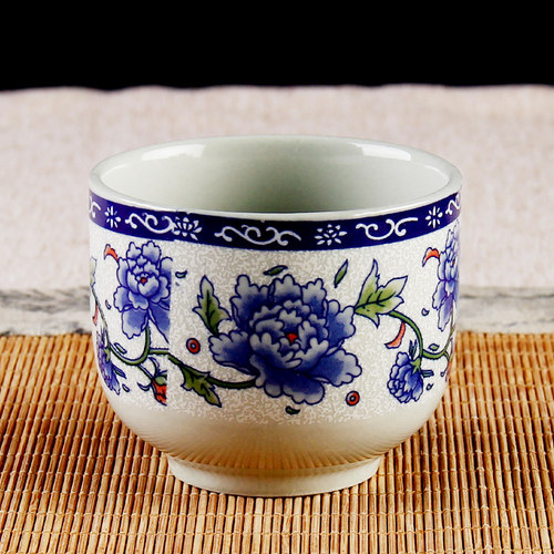 真武经典牡丹青花单杯江中杯