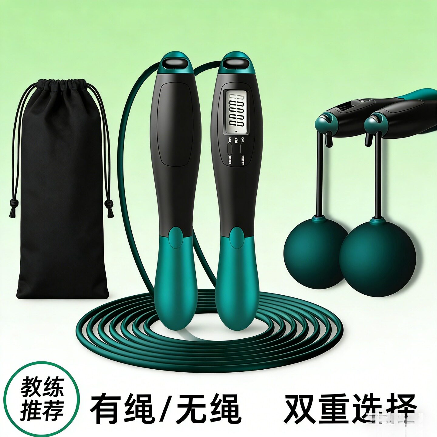 无绳跳绳电子计数健身减肥运动负重专业燃脂中考学生成人专用绳子