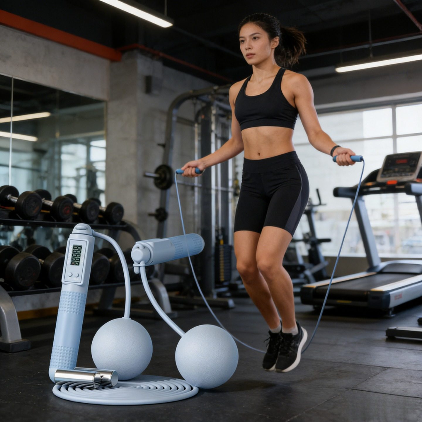 跳绳减肥专用女生暴瘦无绳跳绳可计数跳绳中考专用初中生钢丝跳绳