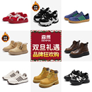 森马男女鞋2025秋冬新款加绒高帮马丁靴毛毛鞋小白鞋老爹鞋休闲鞋