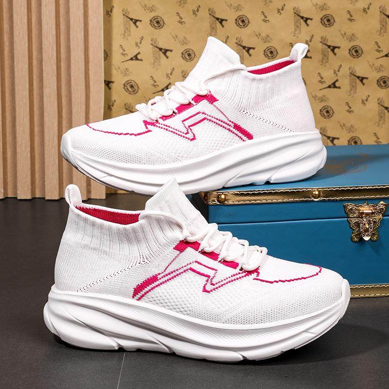 多运动走路鞋男鞋透气网面飞织厚底学生青少年潮老爹情侣跑步潮鞋,流行男鞋,时尚休闲鞋,淘宝优惠券,粉丝福利购,淘宝优惠卷