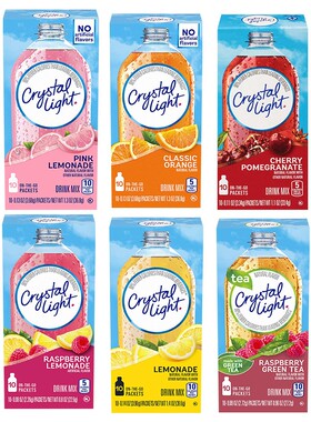 美国进口Crystal Light果味粉果汁冲饮粉橙味粉柠檬无加糖维他命
