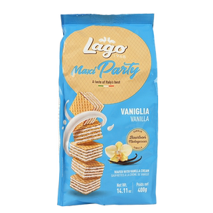 意大利原装 进口爱利地Lago香草味威化饼干小吃零食400g袋装