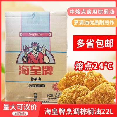 海皇牌烹调棕榈油22Lx1桶食用油商用烘焙油炸小吃汉堡鸡排起酥油