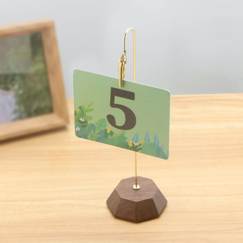 桌面广告展示架号牌架木质便签夹