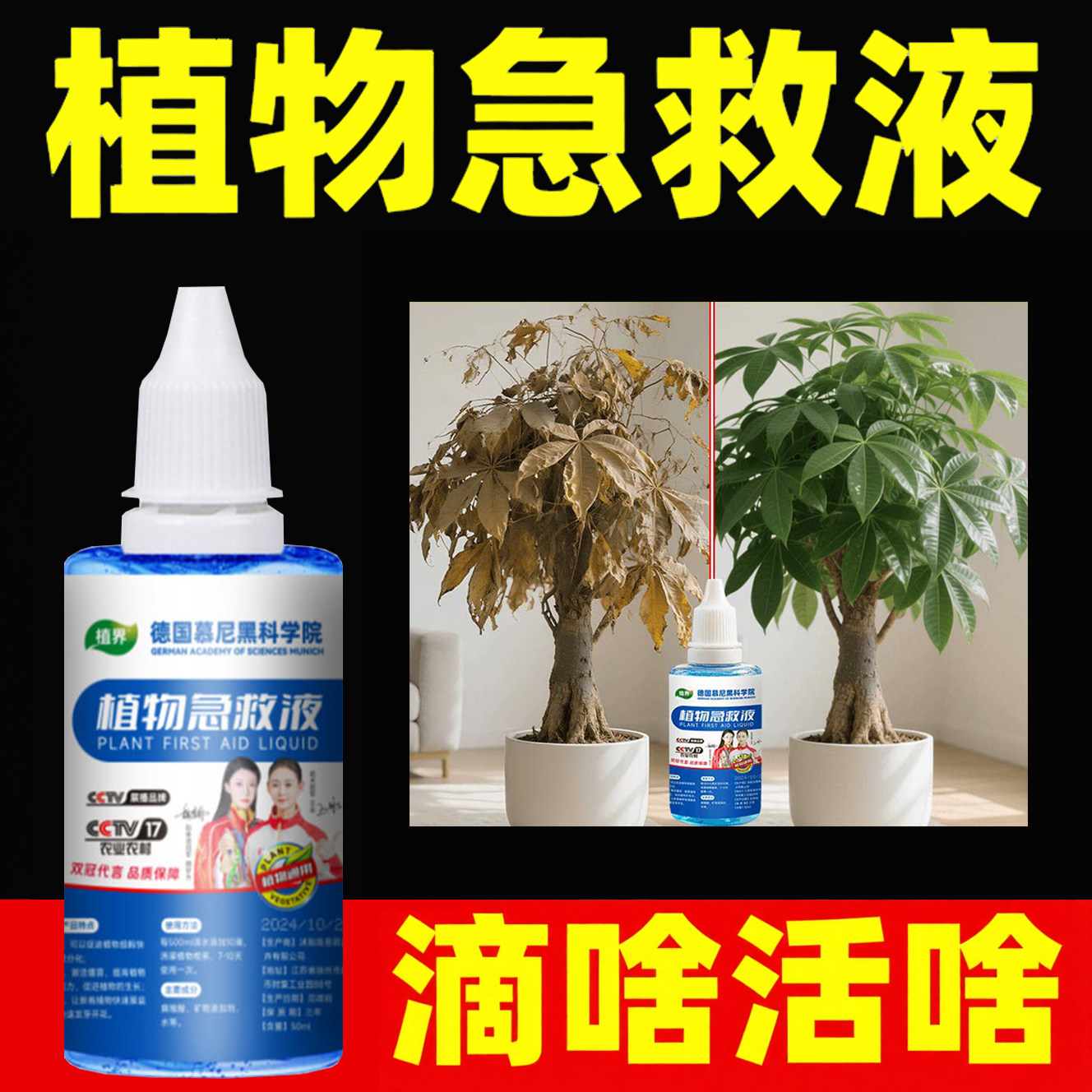 德国植物复活液花卉绿植多肉水培果蔬通用型再生液拯救复活医疗液