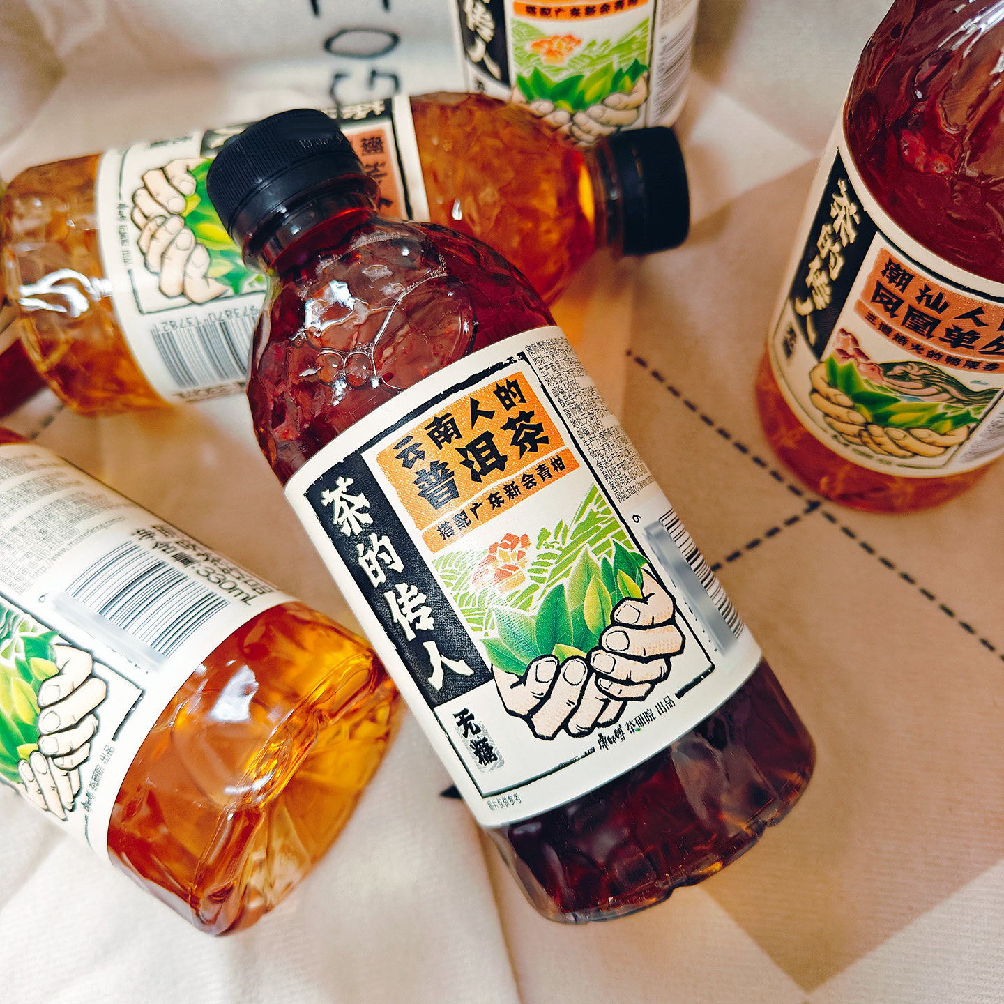 康师傅茶的传人无糖普洱茶凤凰单丛330ml聚会小瓶装茶饮料分享饮