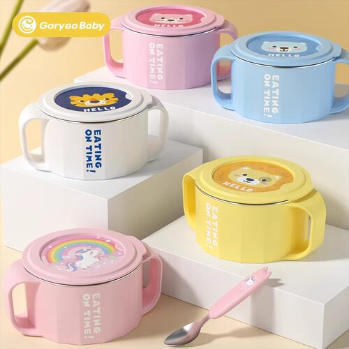 儿童专用316不锈钢防烫双耳汤碗