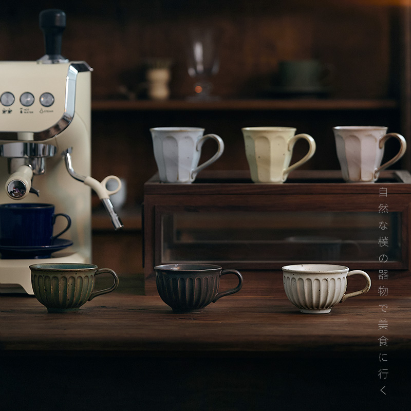 高质感罗马柱粗陶咖啡杯