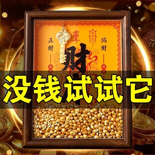 2025年黄财神开财库补库相框招财小元宝钱到家金钥匙发财摆件装饰