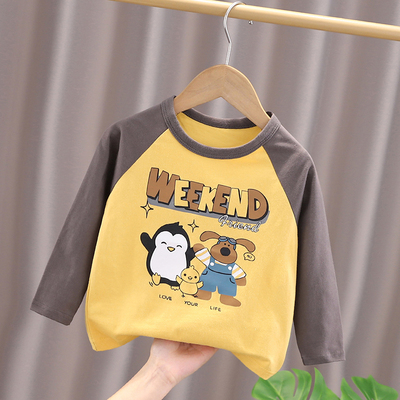 男童纯棉长袖T恤打底衫