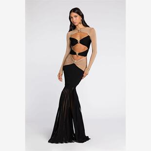 Hollow Gowns Party Sexy Split Mermaid High Dresses Out