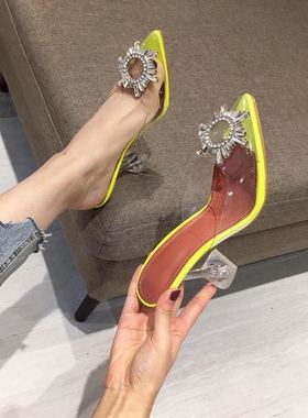 Transparent Summer Shoes High heels Party Prom Shoes Sandals